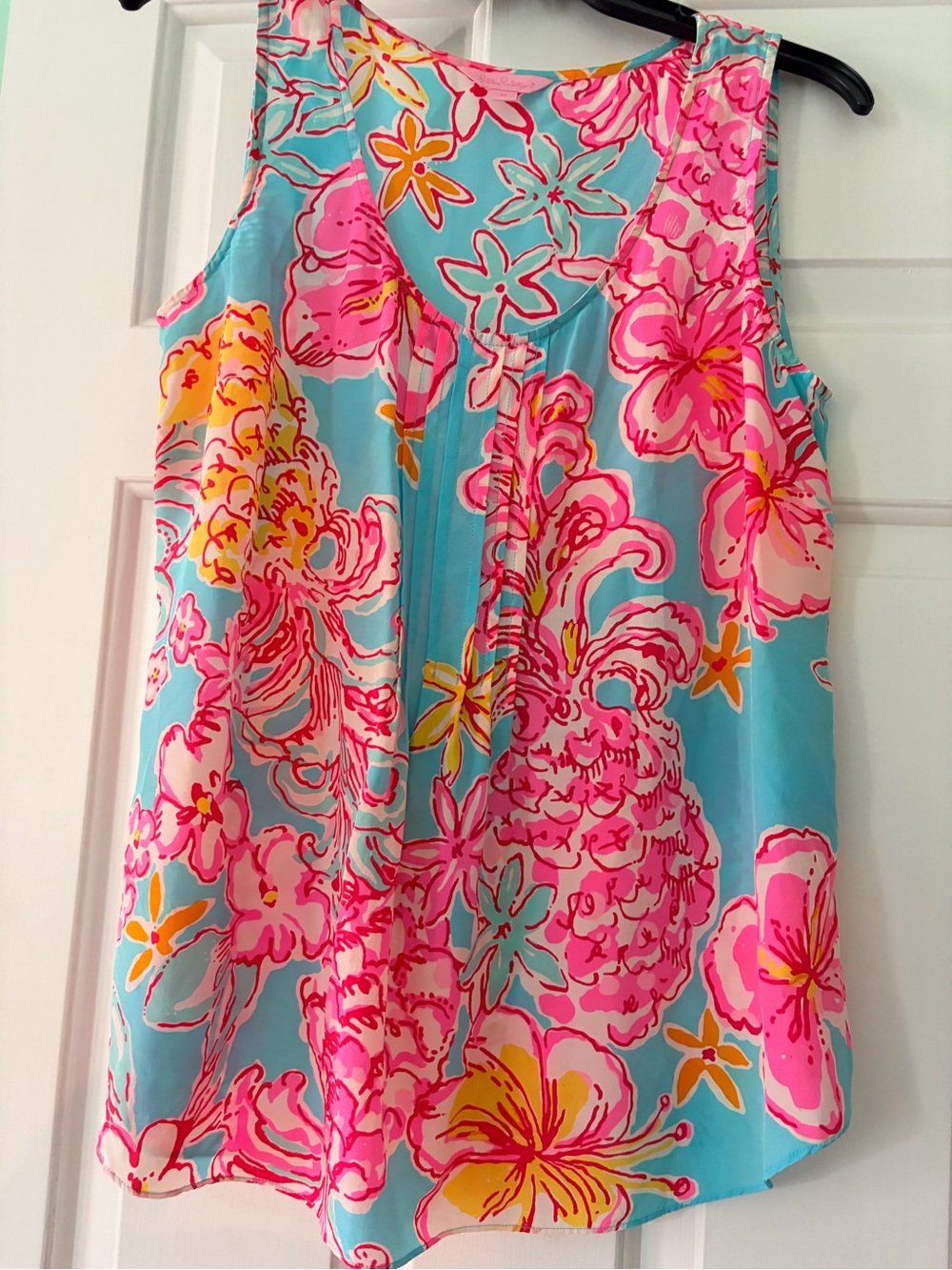 Lilly Pulitzer Pink & Turquoise Floral Shell